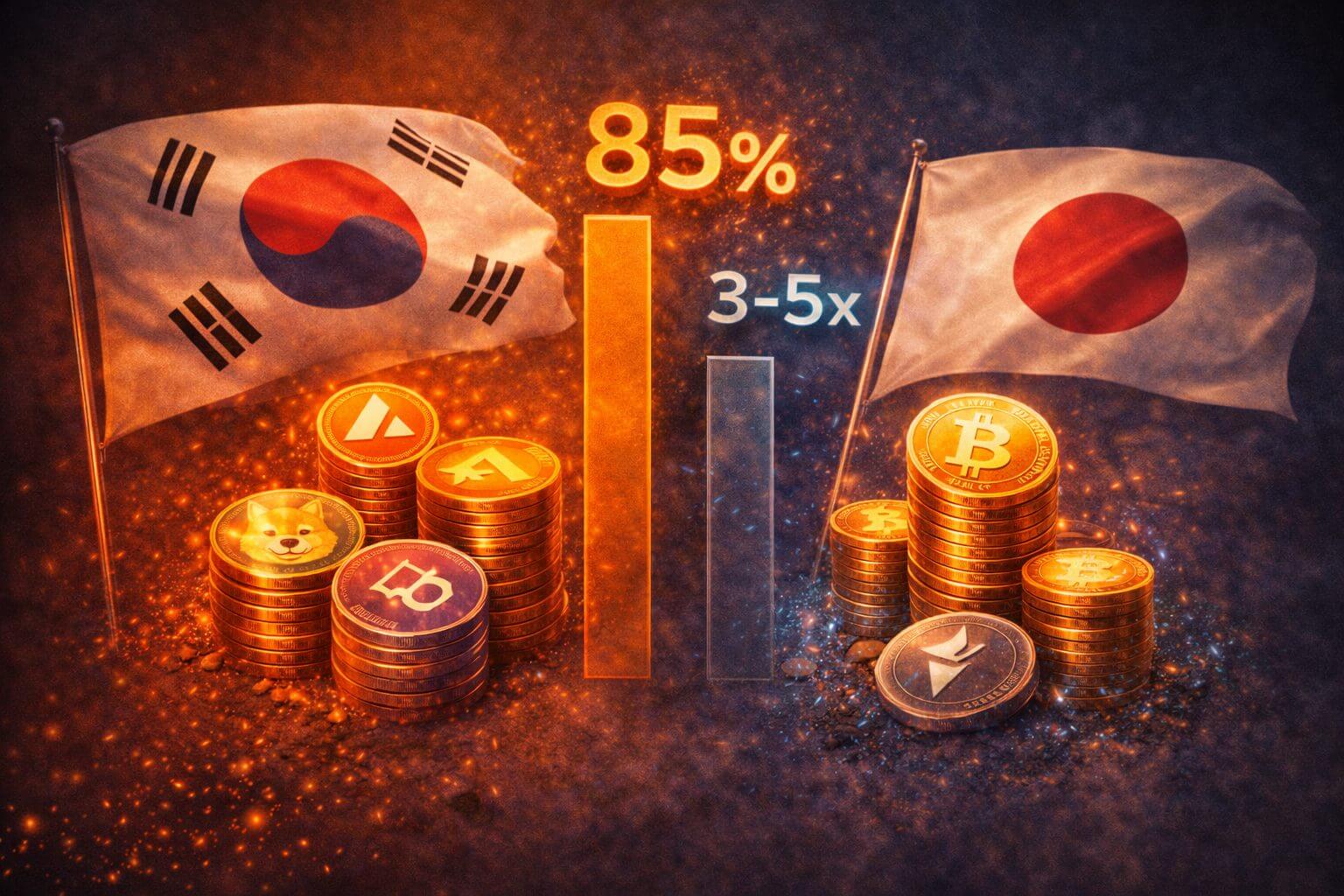 Zuid-Korea domineert cryptomarkt met 30% van wereldwijd volume
