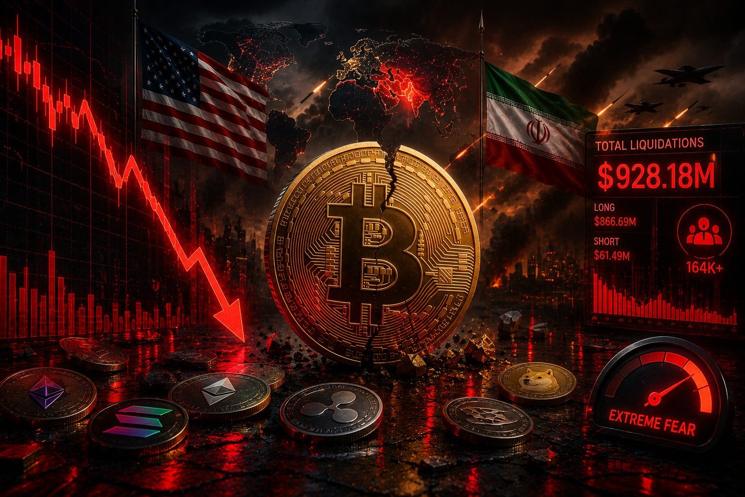 Crypto markt crasht: Bitcoin duikt onder $73K na escalatie tussen VS en Iran