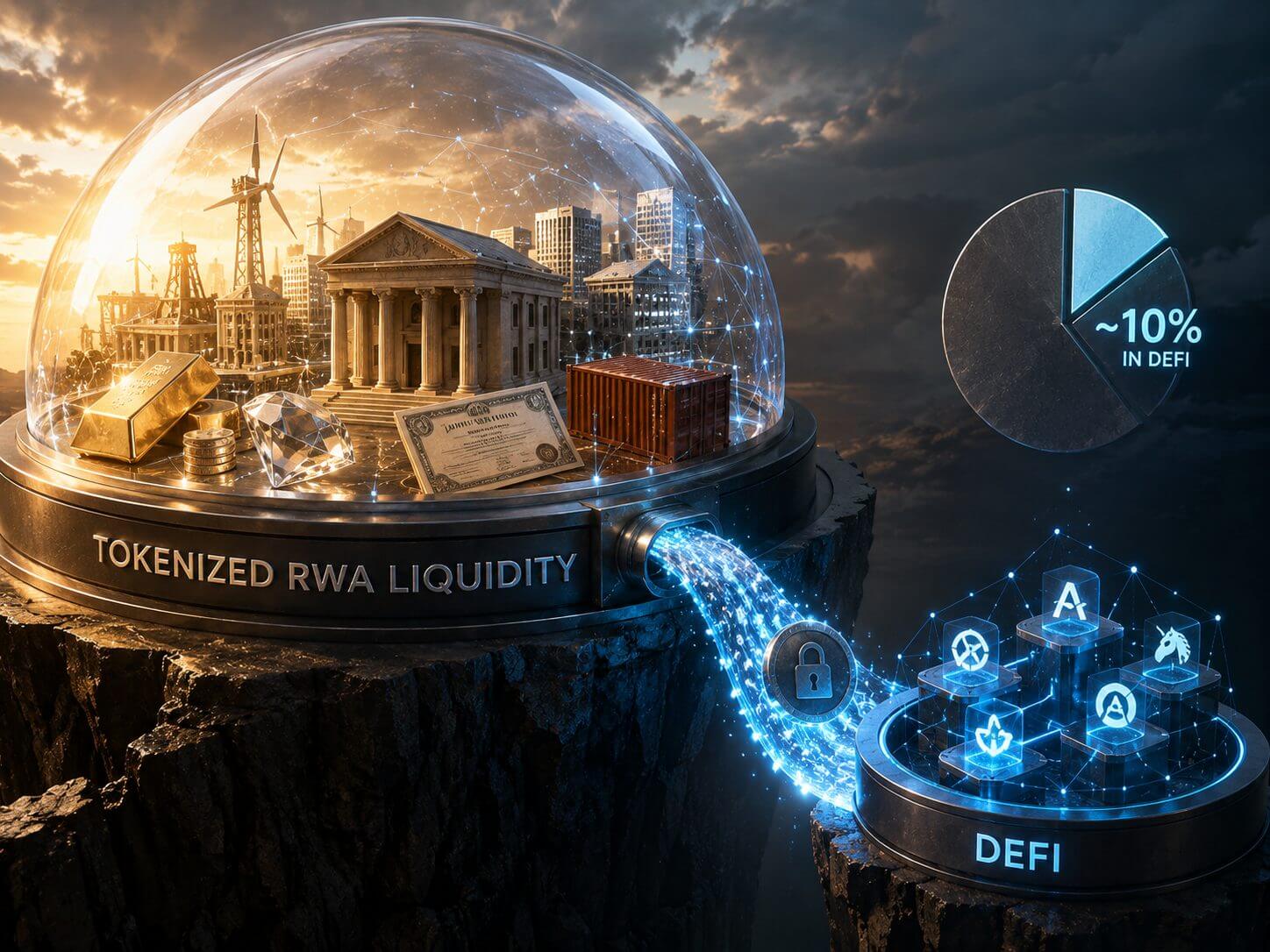 Slechts 10% van RWA liquiditeit stroomt naar DeFi protocollen