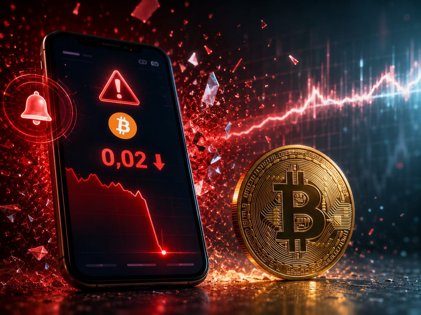 Revolut gebruikers zien Bitcoin koers plotseling bijna naar nul crashen