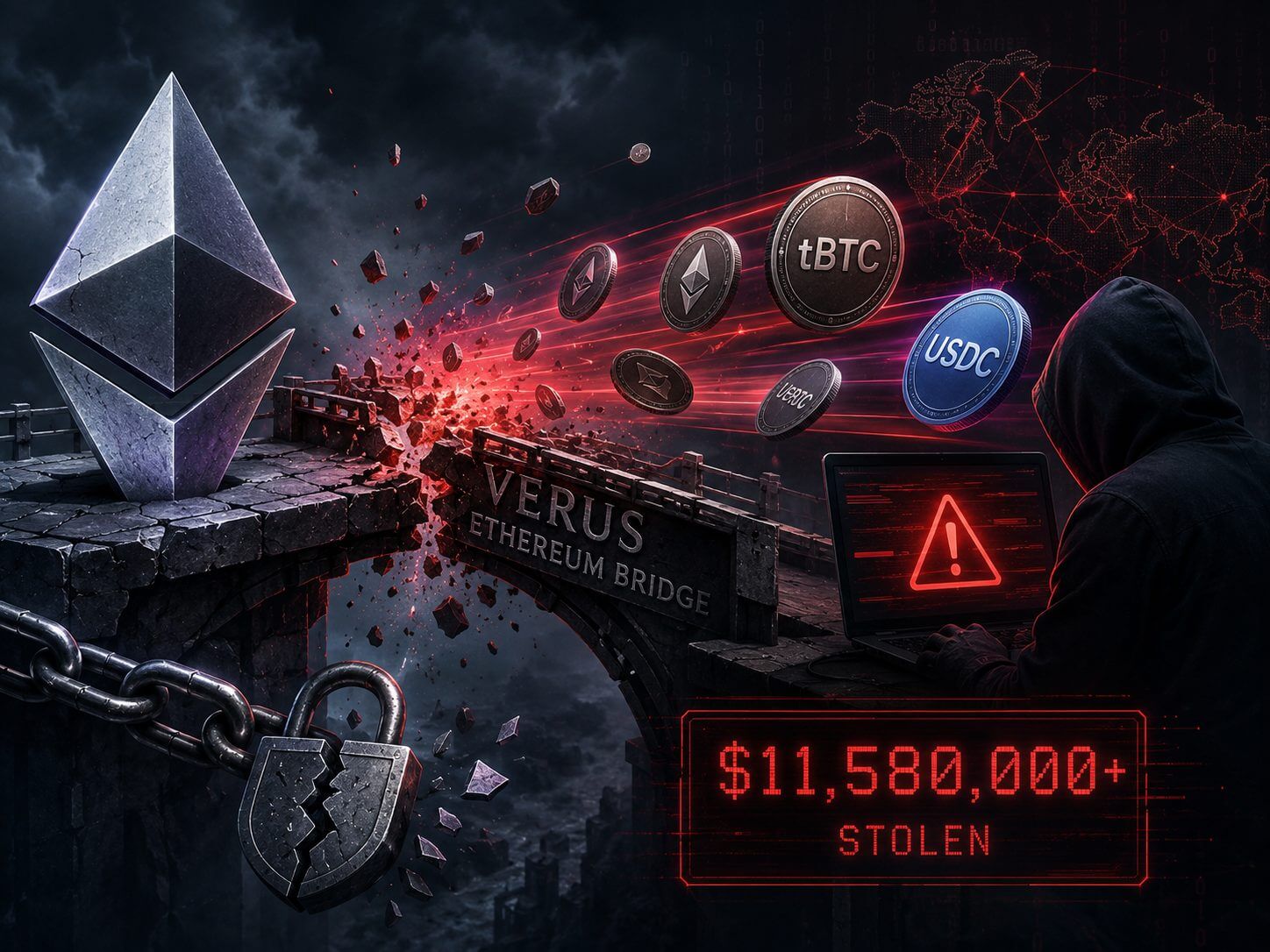 Verus Ethereum Bridge gehackt voor ruim $11,5 miljoen aan crypto