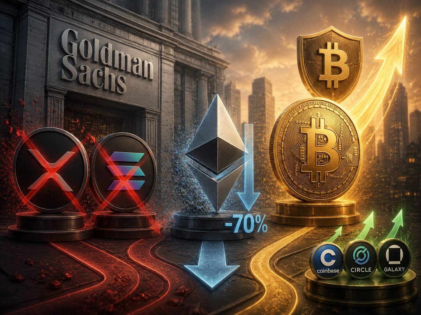 Goldman Sachs verkoopt XRP en Solana ETF’s volledig