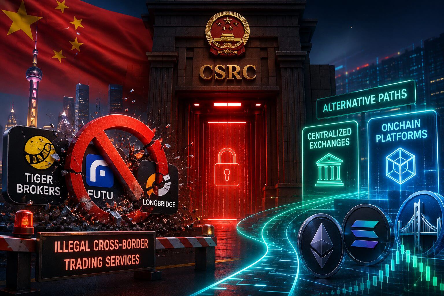 China sluit illegale routes naar Amerikaanse aandelenmarkt verder af