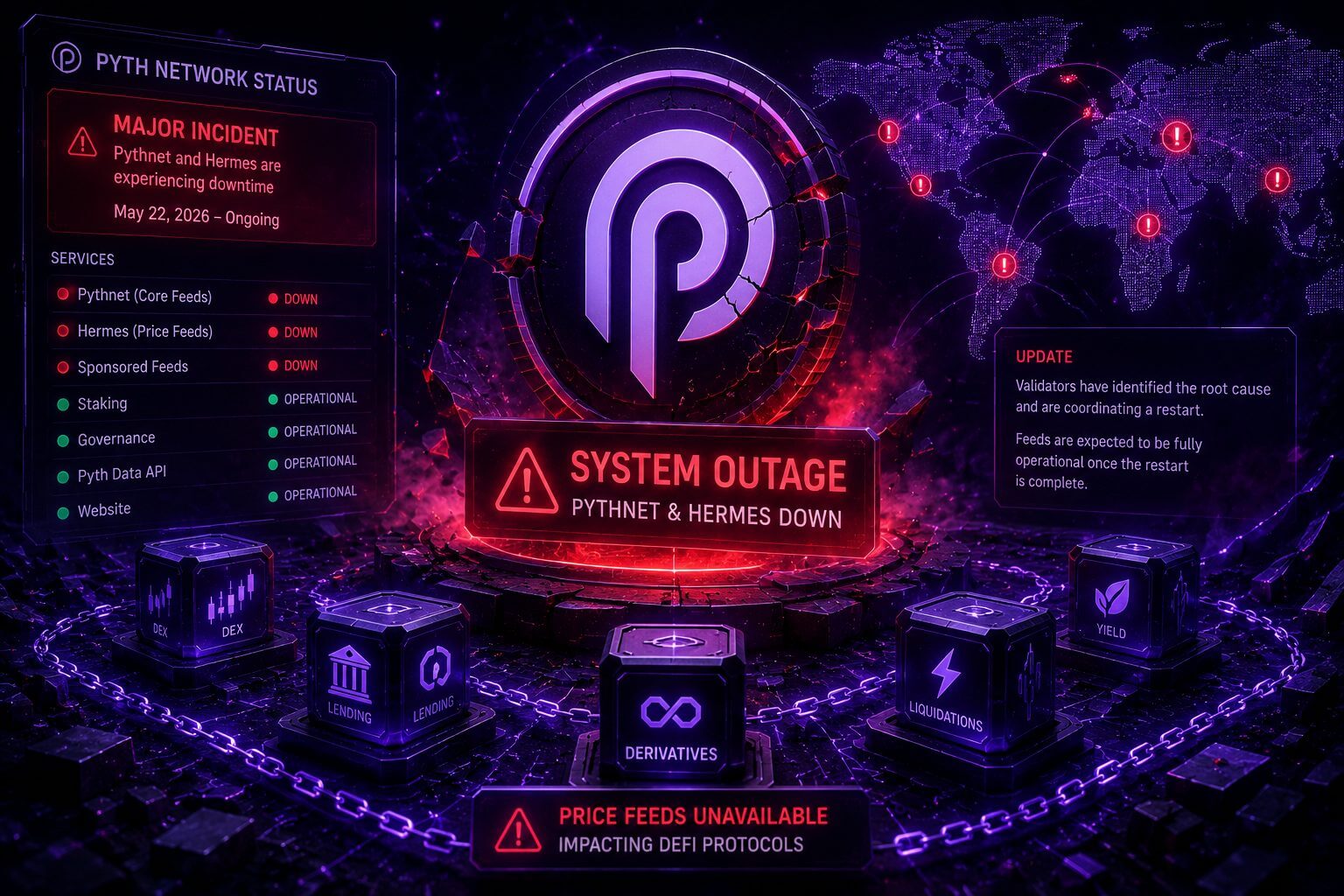 Pyth Network werkt aan herstel na storing van meer dan vier uur