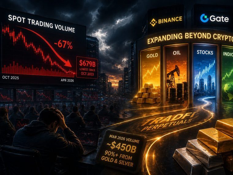 Spotvolume op crypto exchanges daalt naar laagste punt sinds 2023