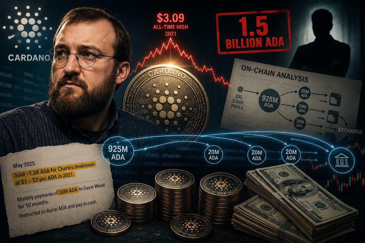 Verkocht Charles Hoskinson 1,5 miljard Cardano in 2021?