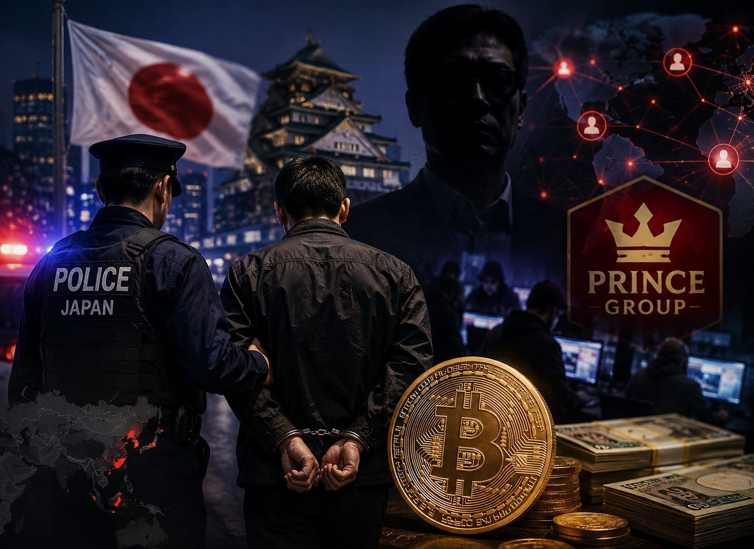 Topfiguur Bitcoin scam netwerk van $15 miljard opgepakt in Osaka
