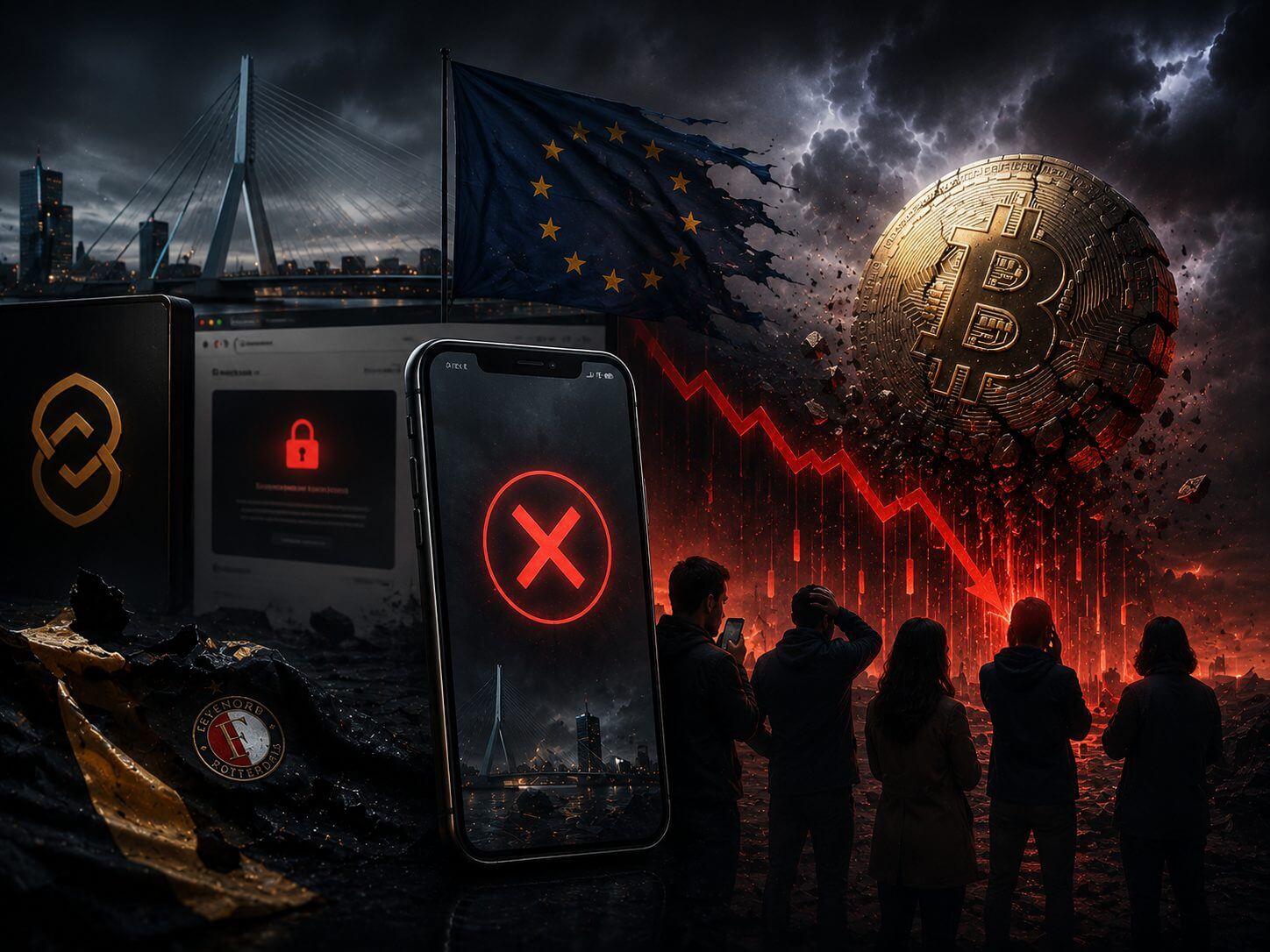 Knaken offline: Feyenoord sponsor stopt cryptohandel door MiCA regels