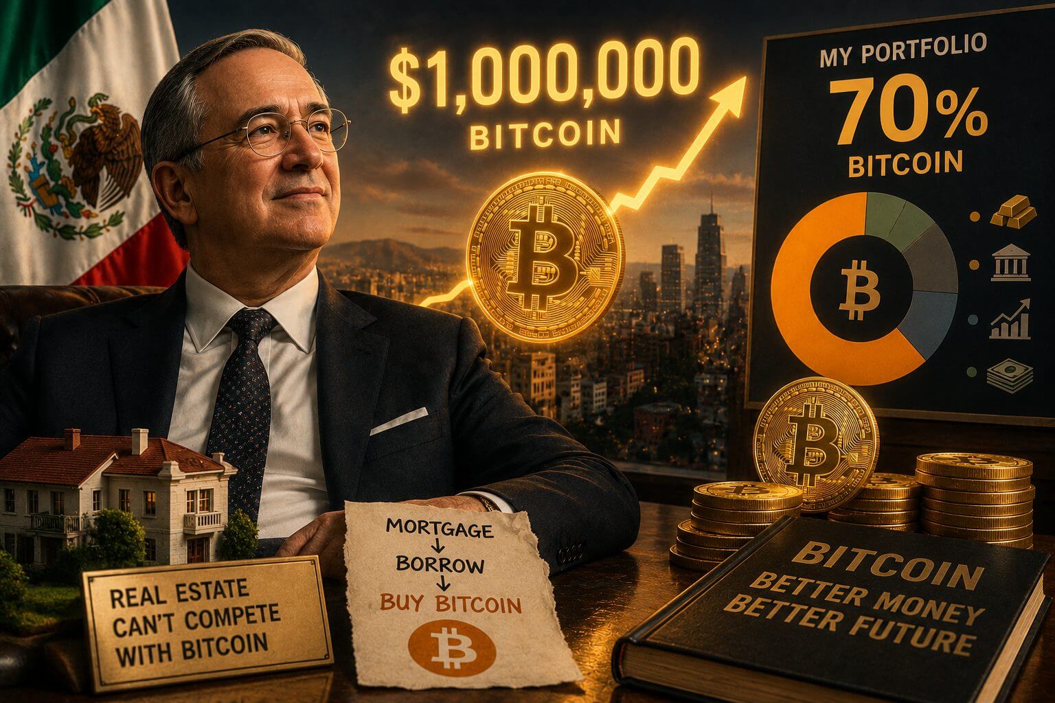 Mexicaanse miljardair heeft 70% van zijn portfolio in Bitcoin