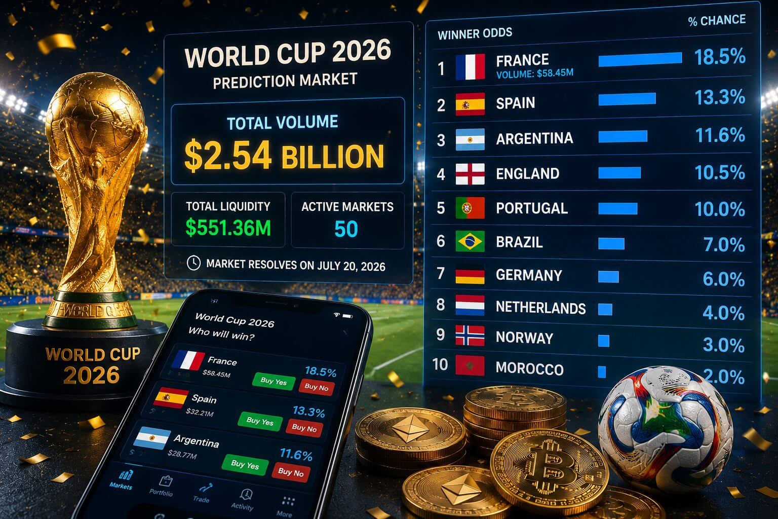 WK 2026: prediction markets voorspellen Frankrijk als favoriet