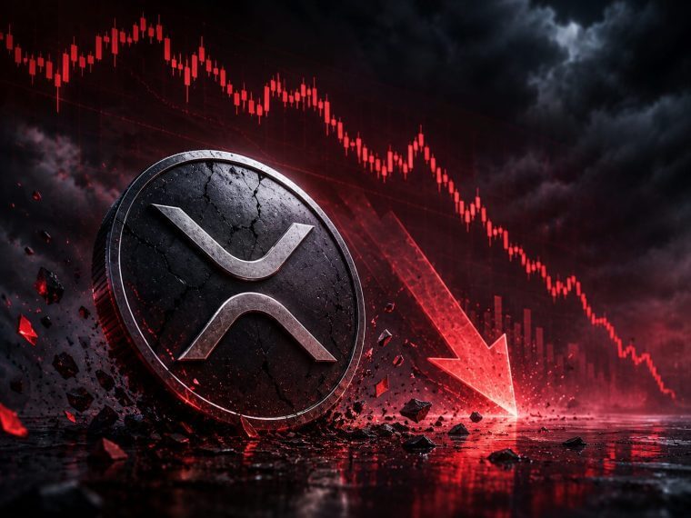 XRP koers daalt naar $1,04 terwijl capitulatie toeneemt