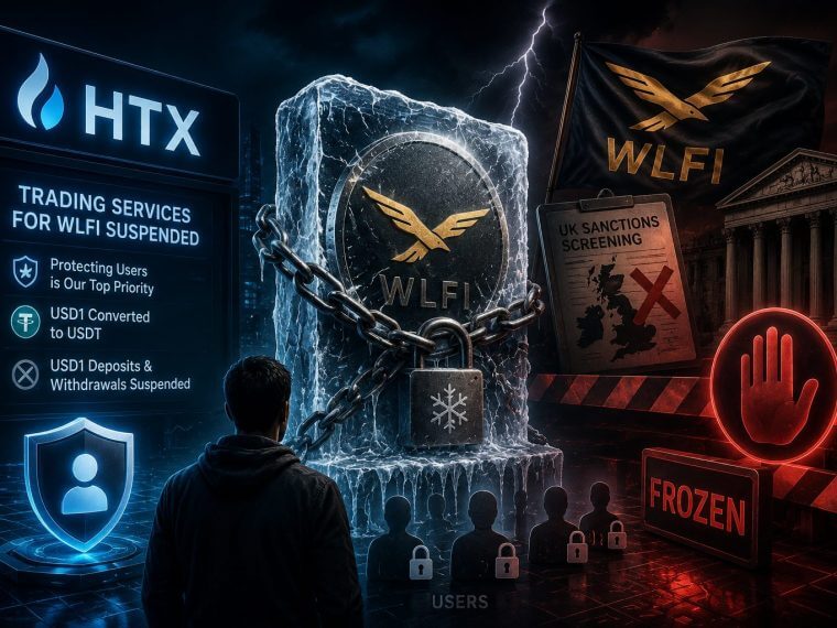 HTX stopt WLFI handel na bevriezing gebruikerstokens